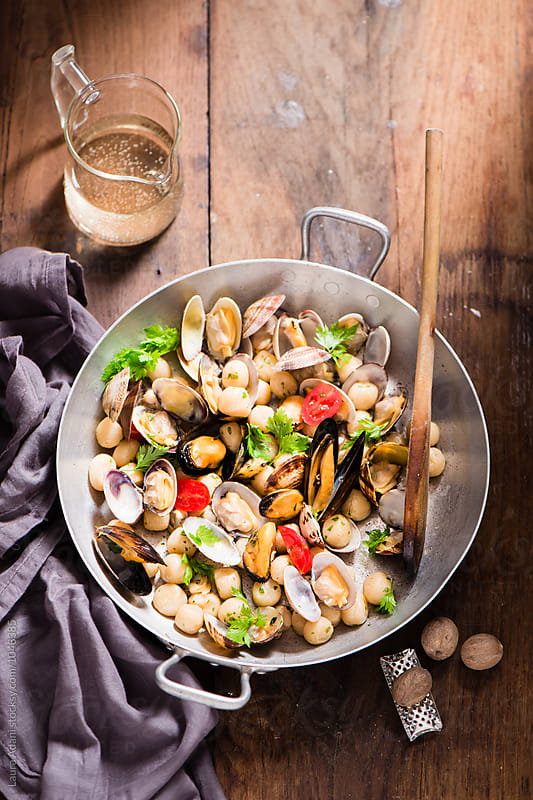 Gnocchi with mussels and clams