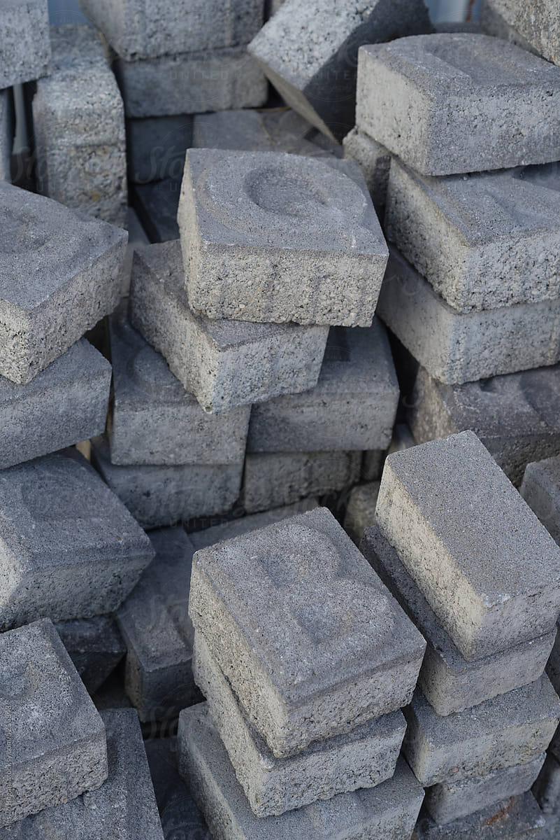 Letters concrete blocks
