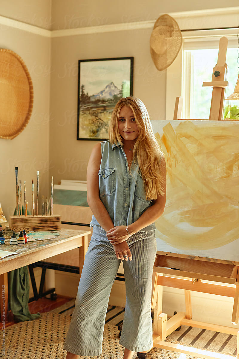 Portrait of Woman in Studio