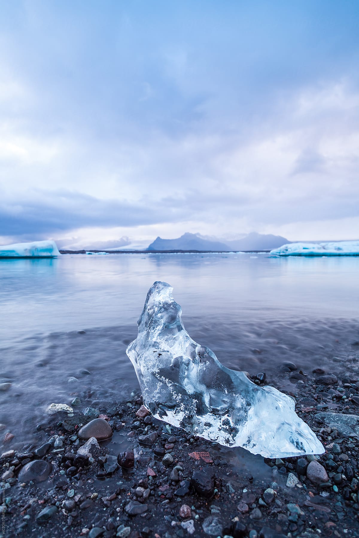 Ice Rocks in Jokulsarlon, Iceland