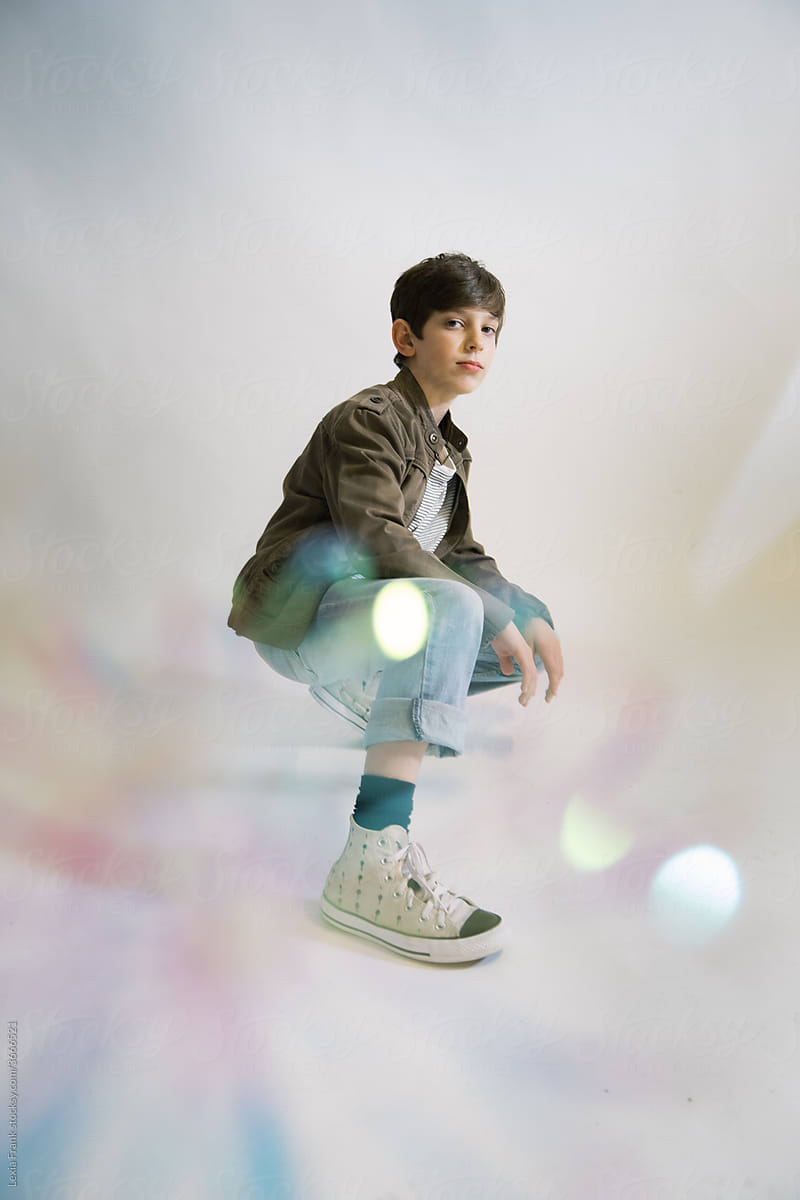 preteen boy iridescent fashion shoot9