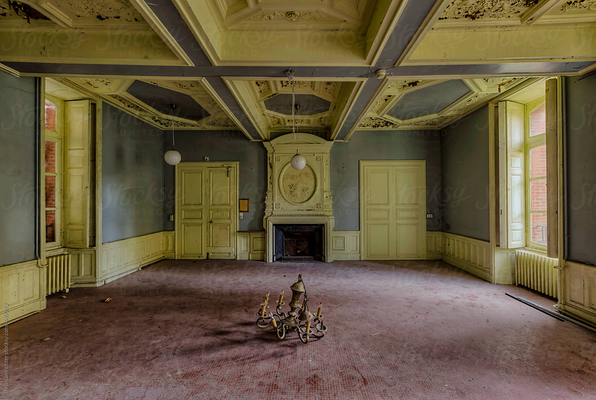 old abandoned baroque room