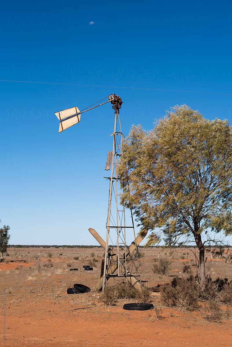 Old windmill, outback Australia.