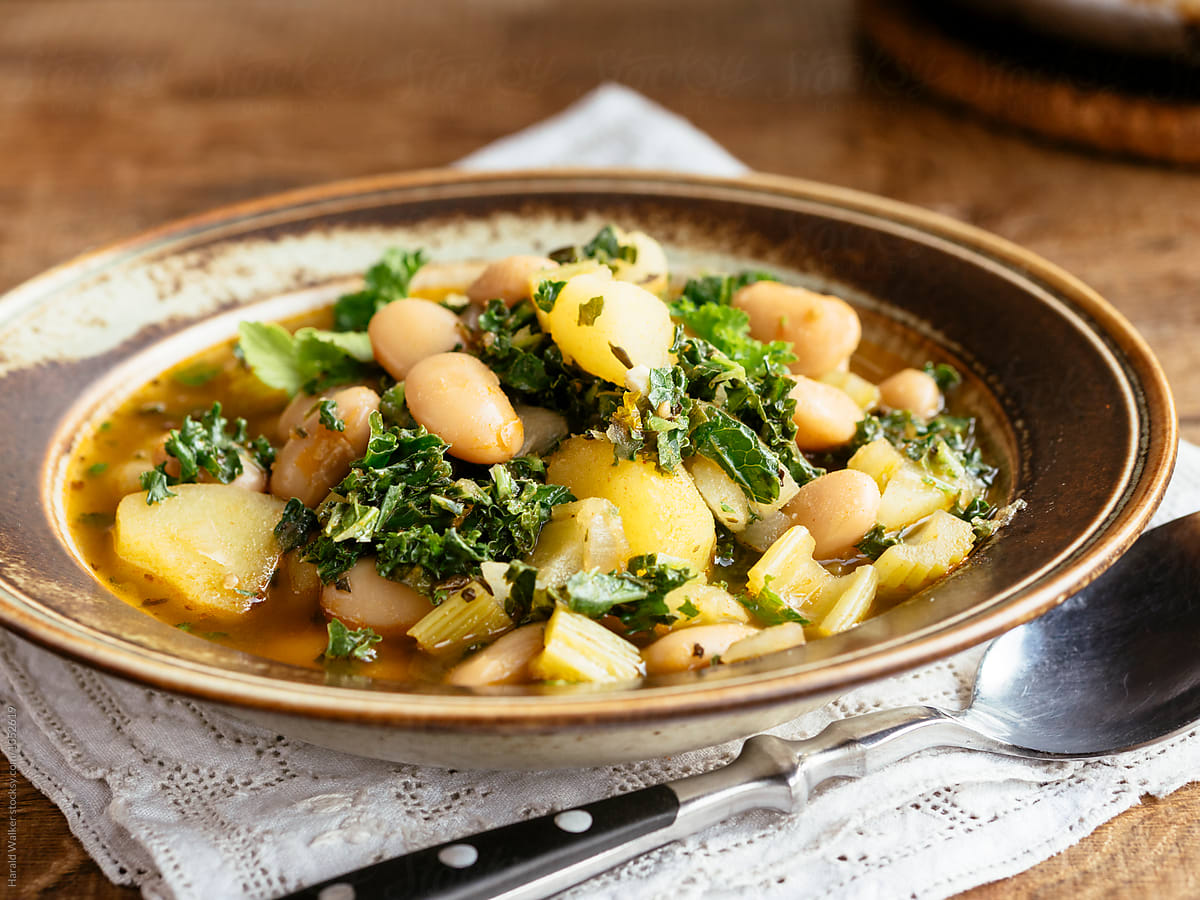 Giant Bean and Kale Stew