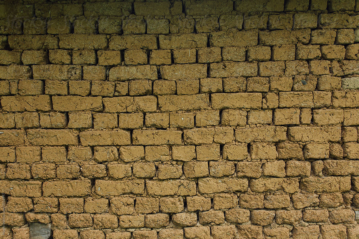 Unbaked brick wall