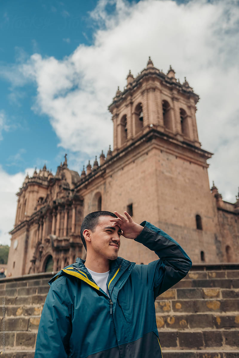 Tourist in Cusco Peru