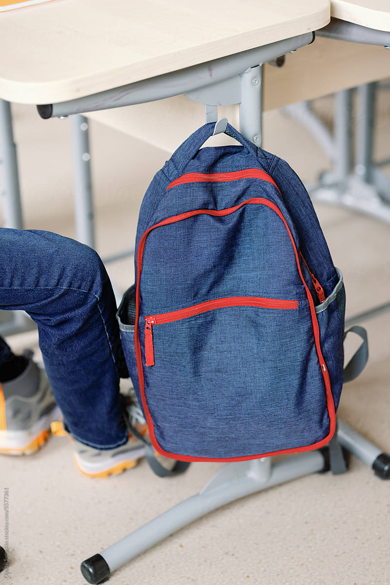 Anonymous student backpack back to school education schoolroom