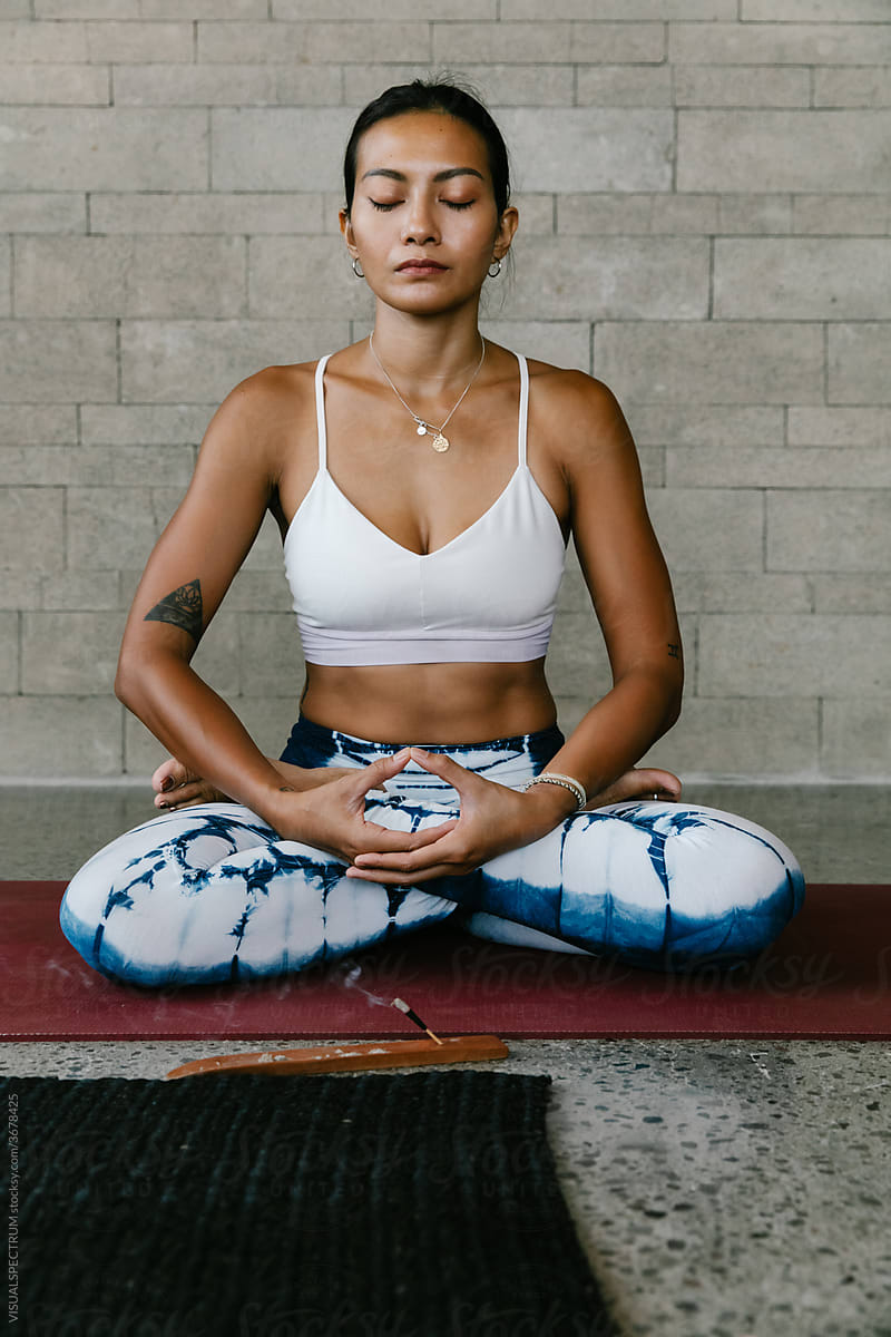 Asian Woman Meditation Portrait