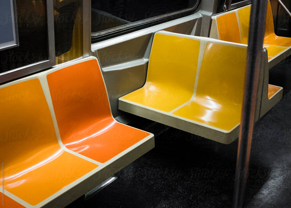 Empty NYC subway seats