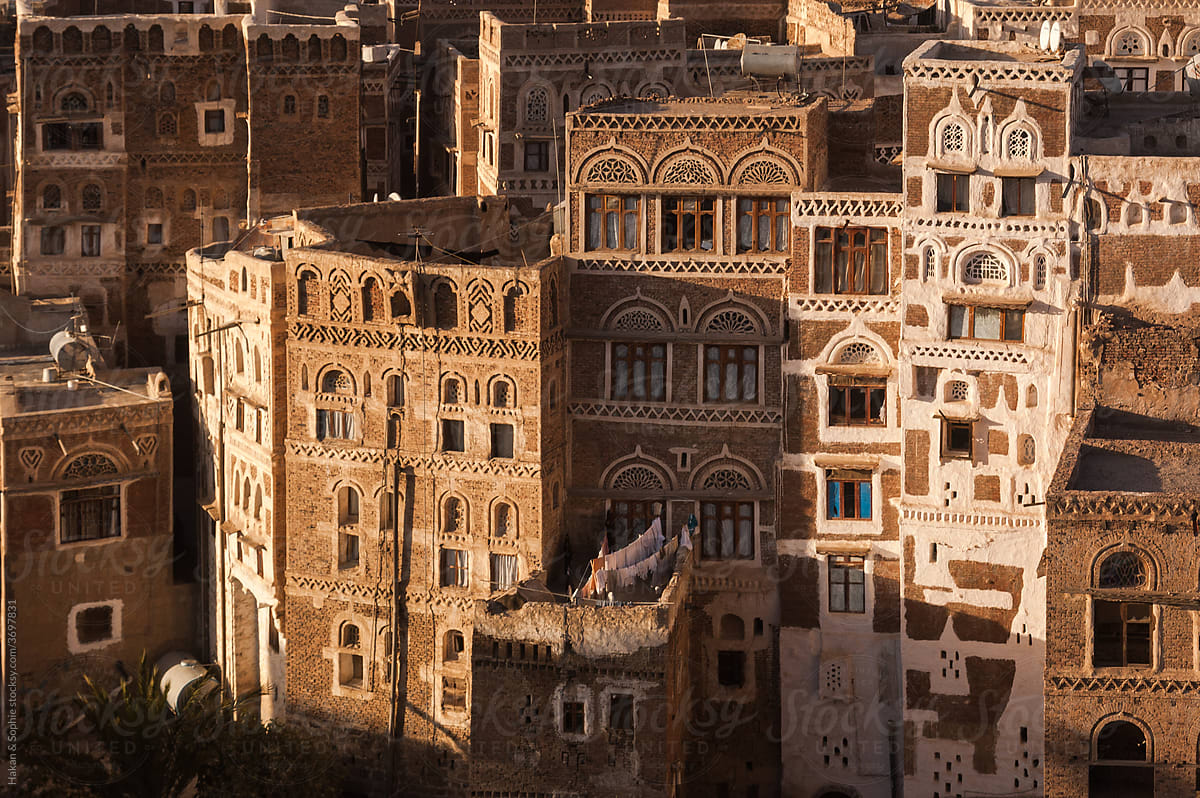 Sana\'a, old town in Yemen, UNESCO world heritage site.