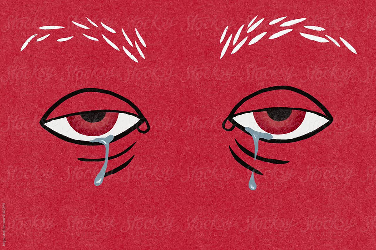 Crying Eyes Illustration By Stocksy Contributor Kkgas Stocksy 5517