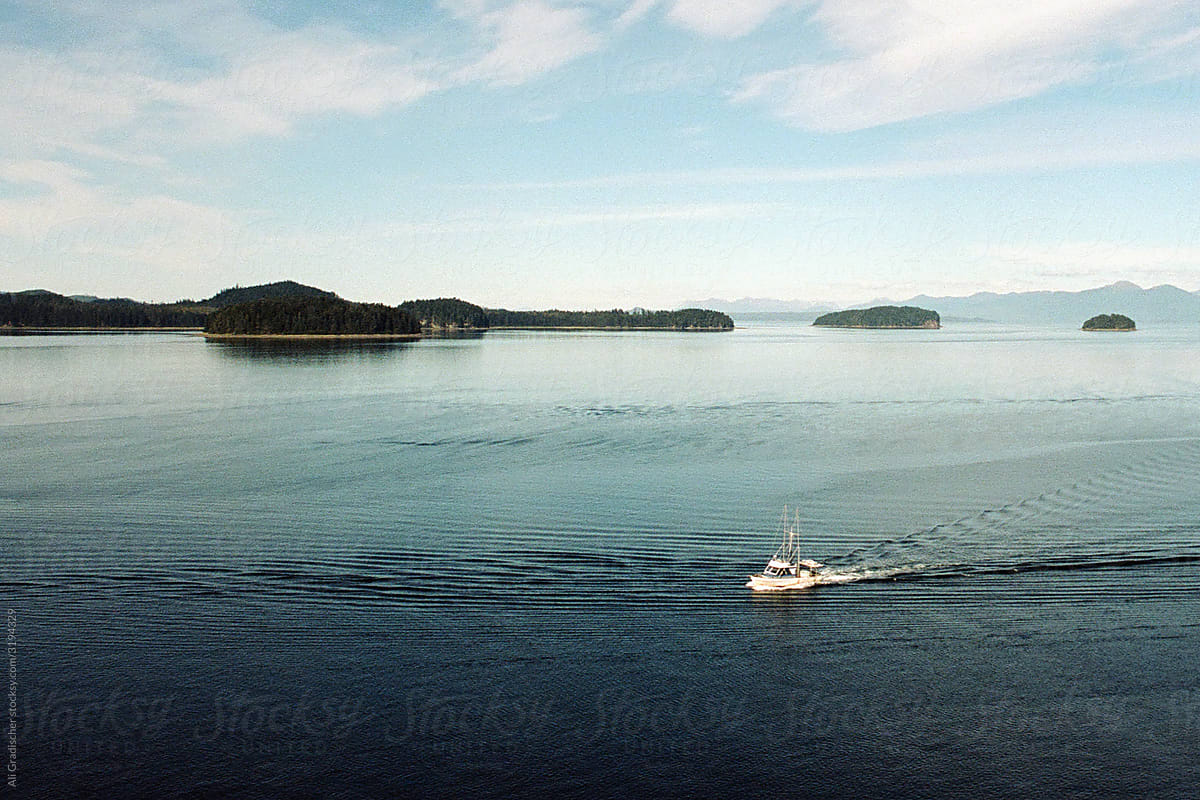 A Fishing Boat on Open Water