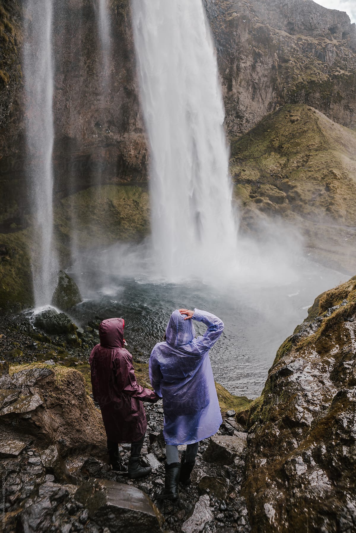 Two anonymous women travelling in iceland