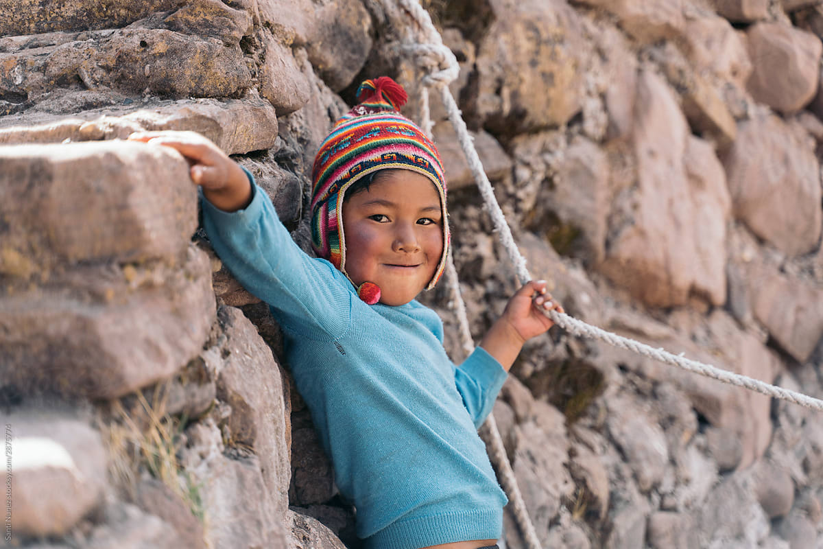 Portrait of peruvian boy