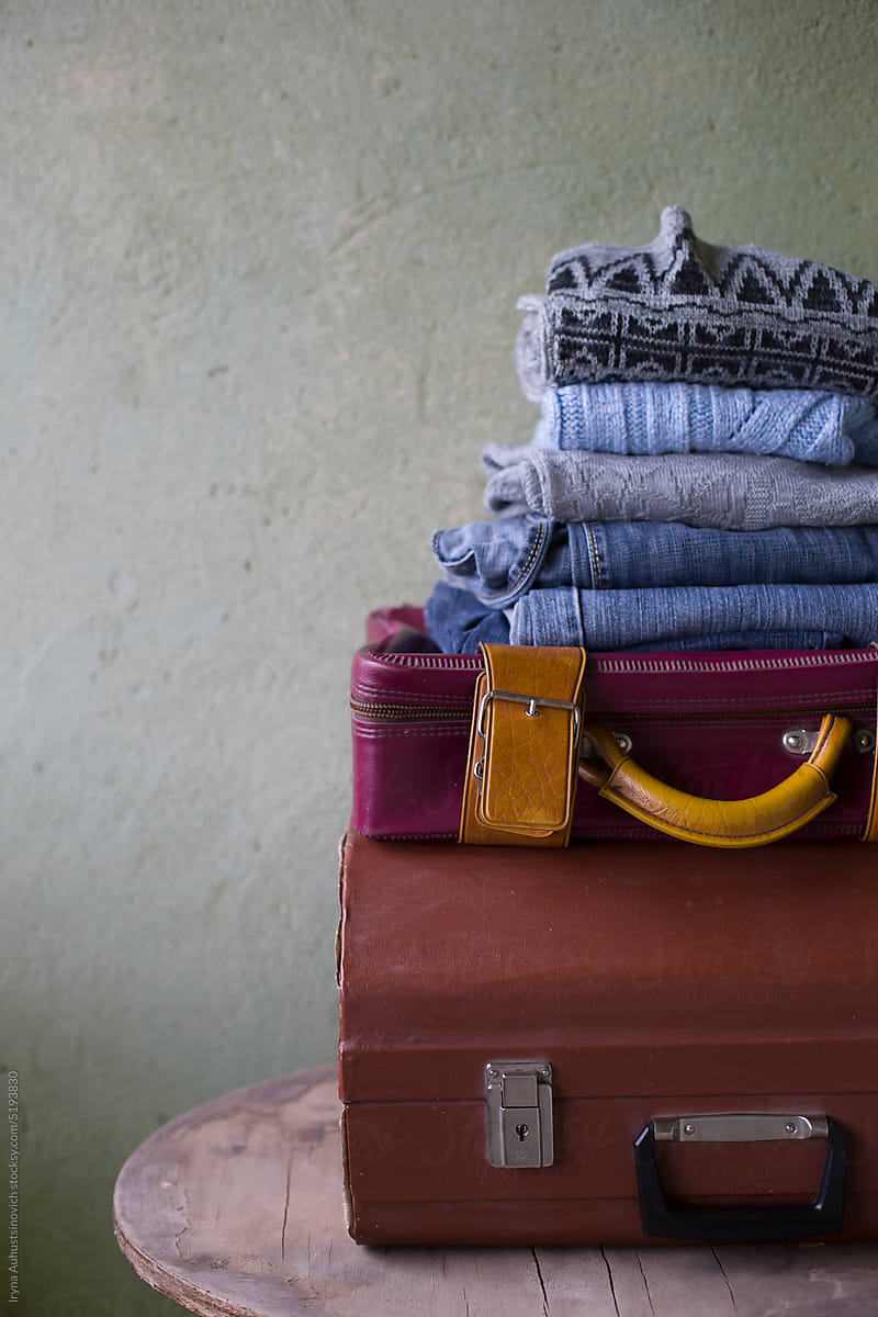 suitcase with clothers