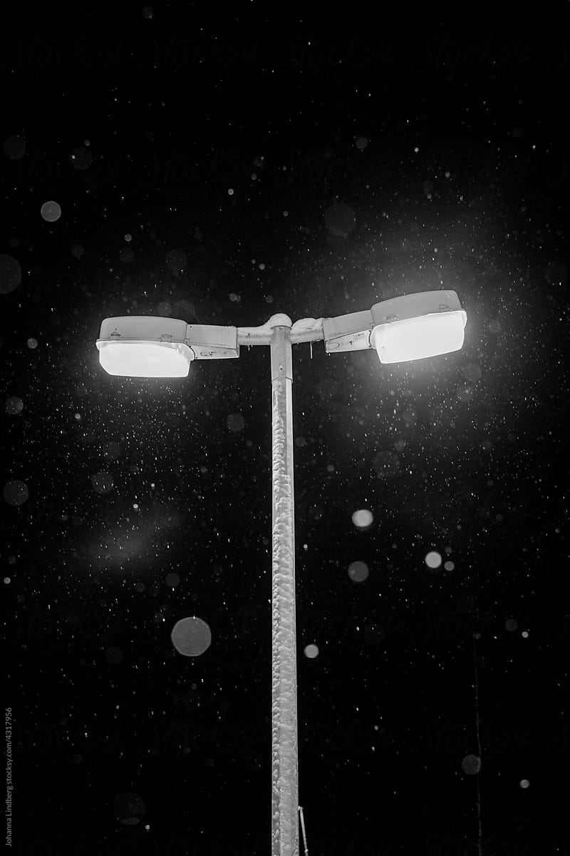 Lamp-post in snow