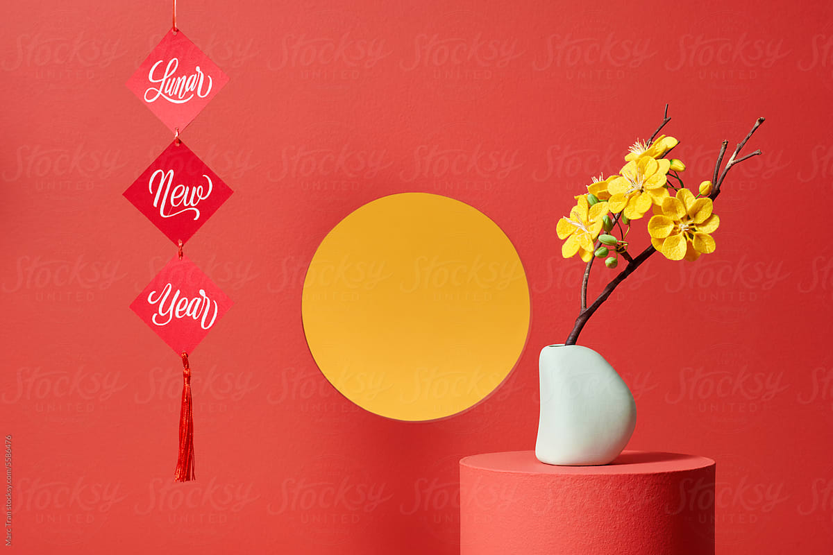 Festive background for Lunar New Year celebration