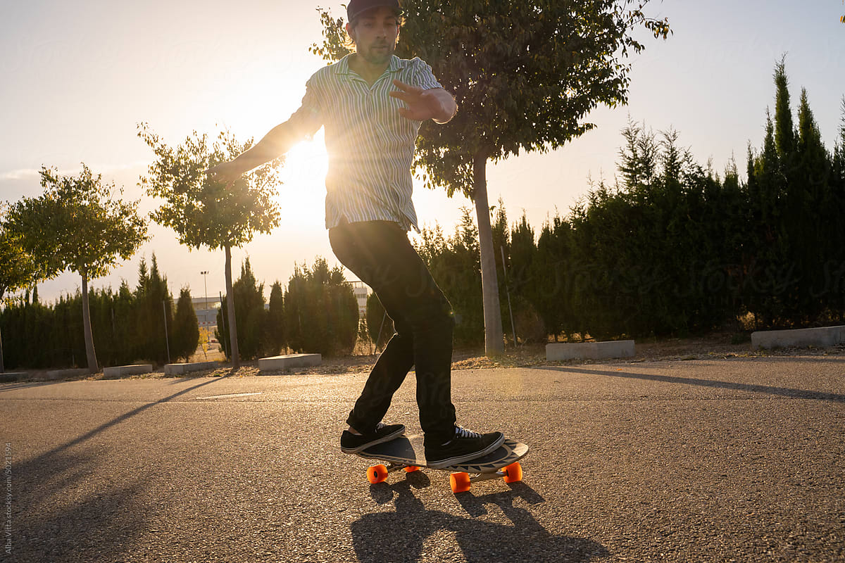 Skateboarder outdoors