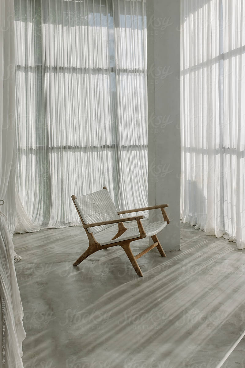 Modern Chair In A White Studio Room