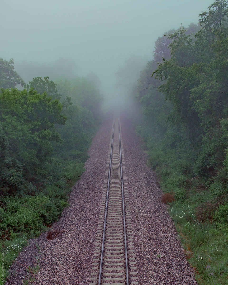 Foggy Train Tracks