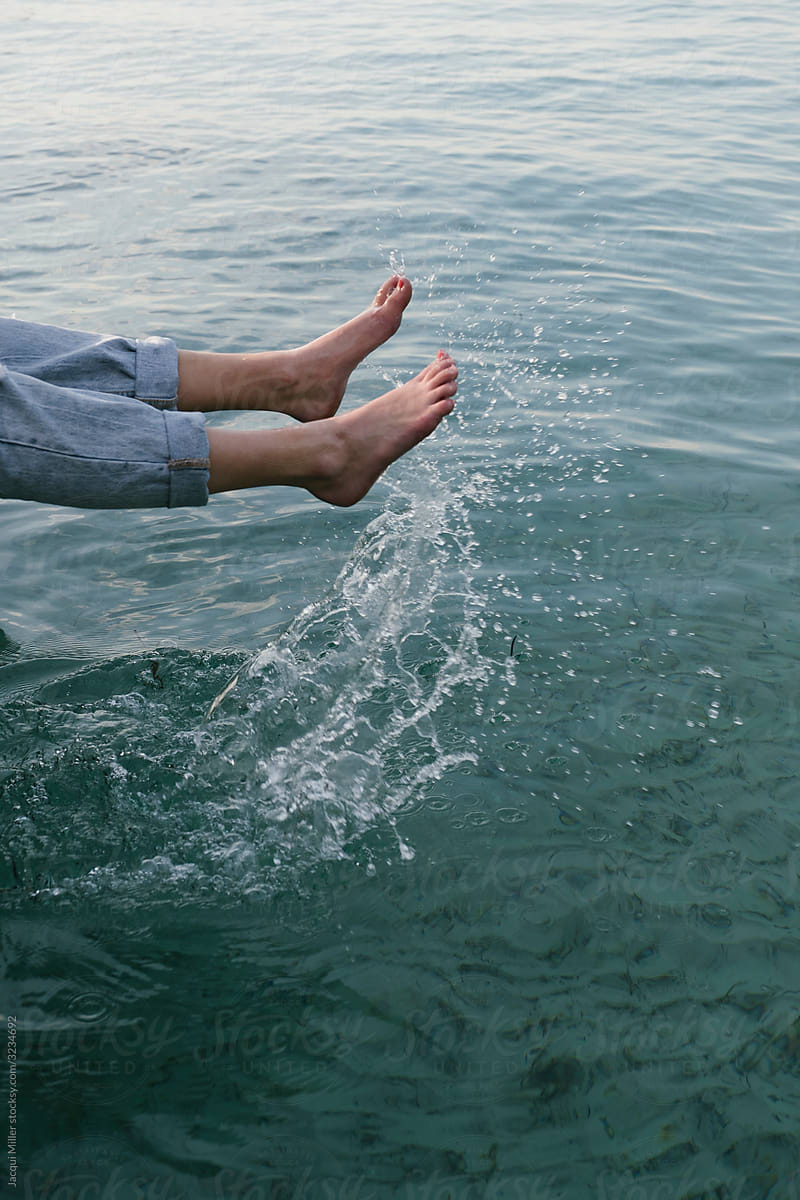 Feet Splashing In The Ocean By Stocksy Contributor Jacqui Miller Stocksy 6143