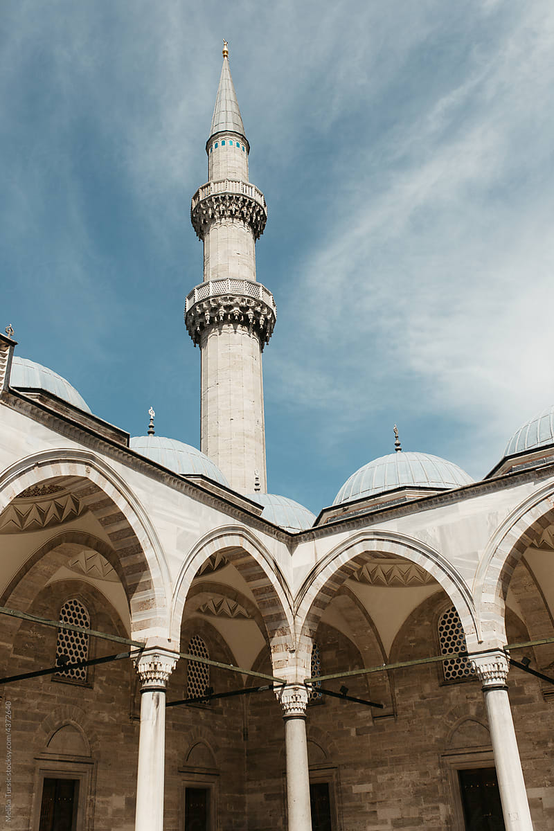 Entrance to the Suleymaniye mosque in Istanbul
