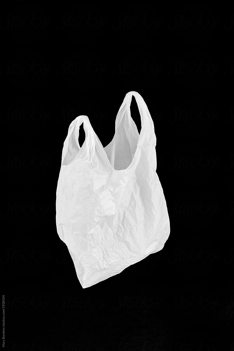 plastic bag with black background