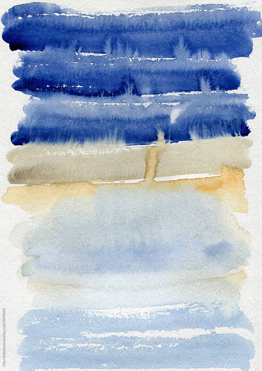 Abstract watercolor landscapes