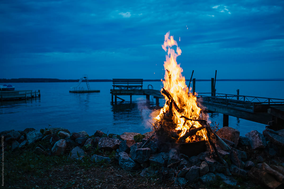 Bonfire by the Lake