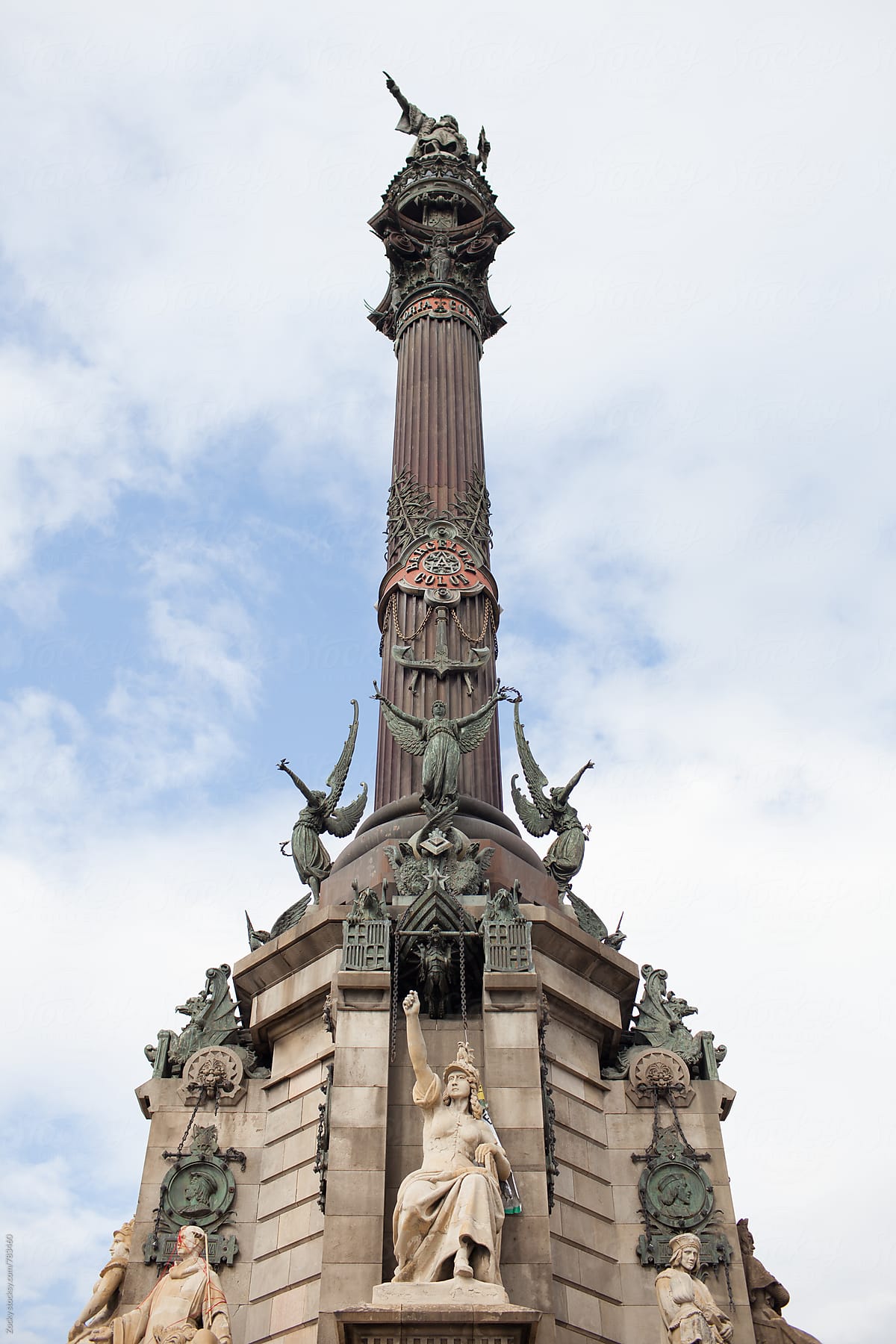 Columbus Monument In Barcelona By Zoran Djekic