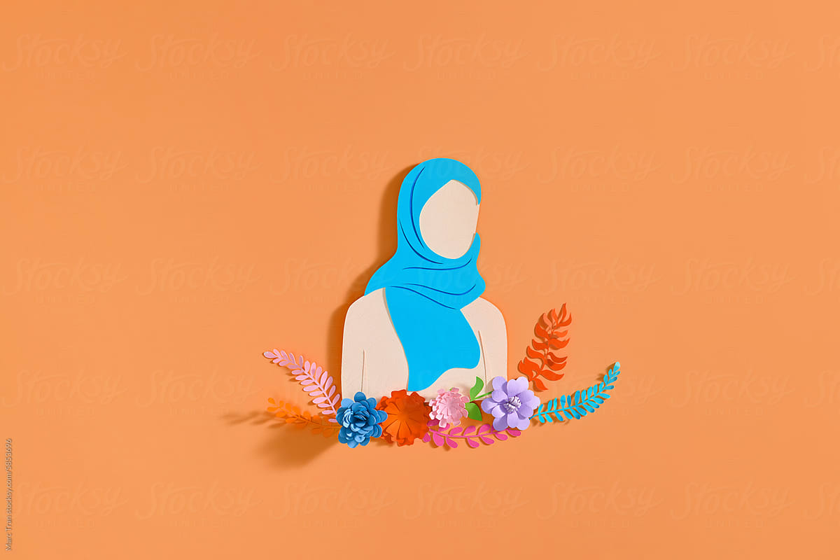 Happy Woman Day Celebration Hijab Girl