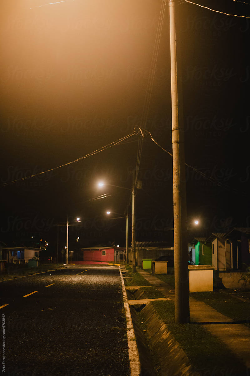 street of a village in panama, porto belo