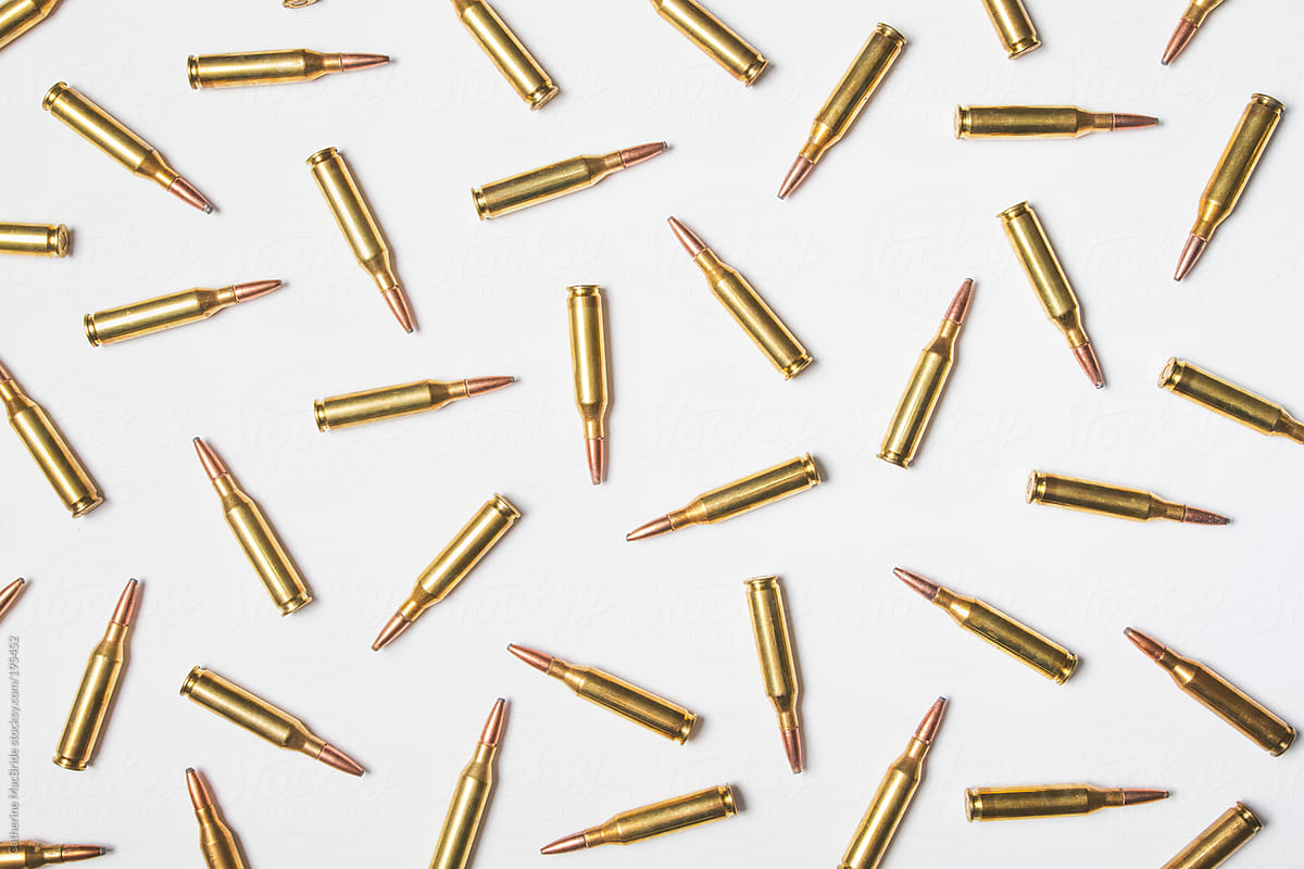 Collection of Bullets a flat lay