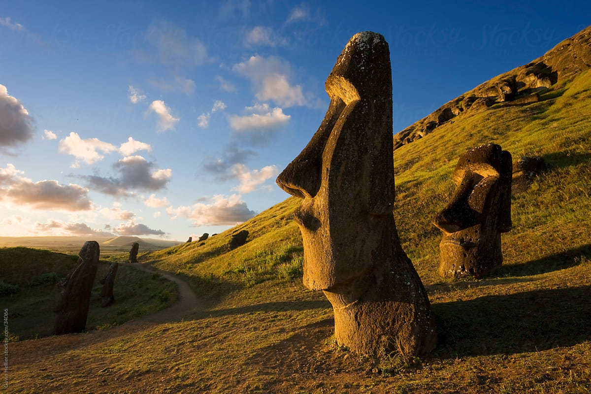 Miniature Moai Statues Easter Island Rapa Nui Monoliths