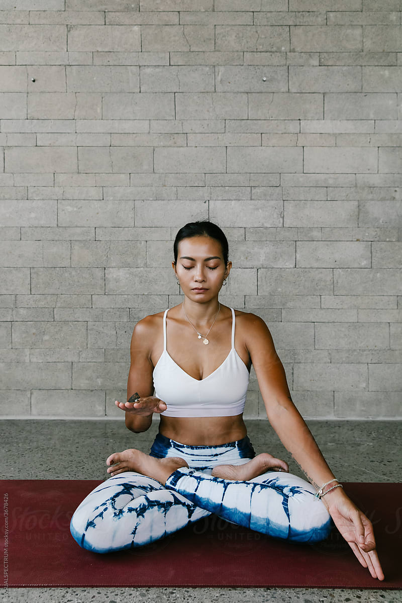 Asian Woman Meditation Ritual Portrait