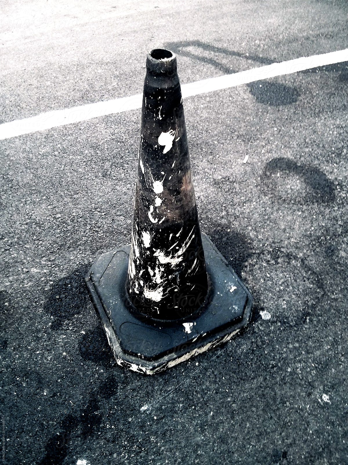 Paint Stained Traffic Cone