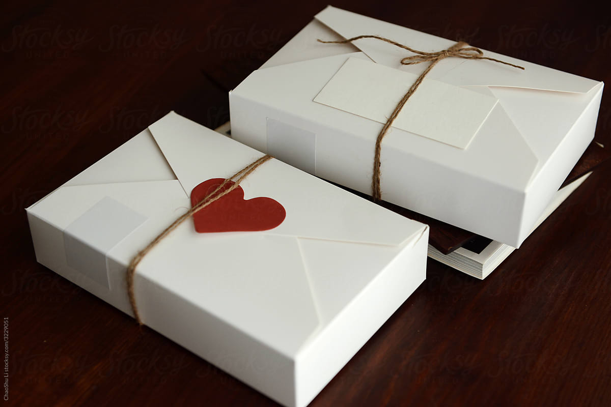 Hand made paper gift box for home-made snacks