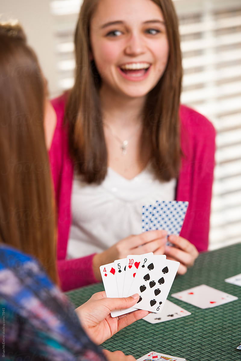 Teens Playing Cards