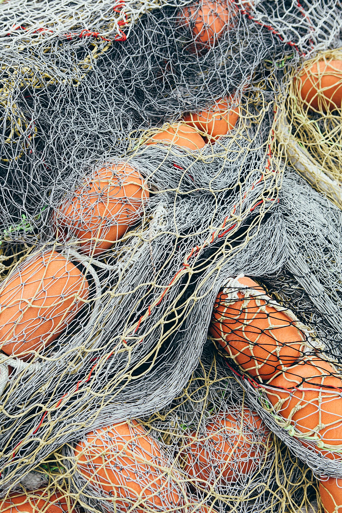 Detail Of Commercial Fishing Nets» del colaborador de Stocksy «Rialto  Images» - Stocksy