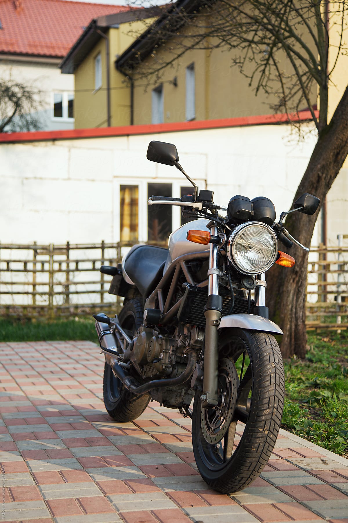 Front view of motorbike