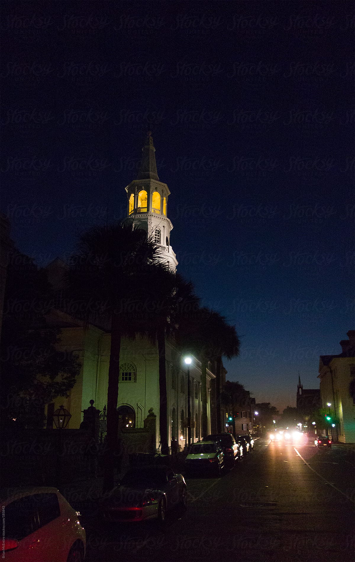 Downtown Charleston, SC at Night