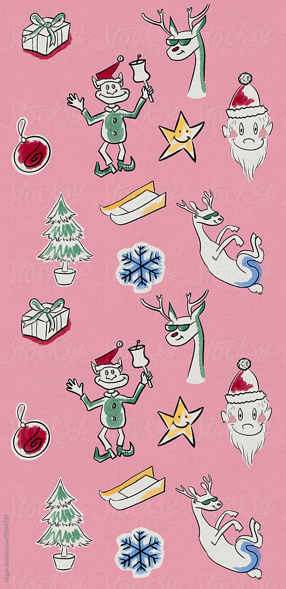 Merry Christmas repeating pattern