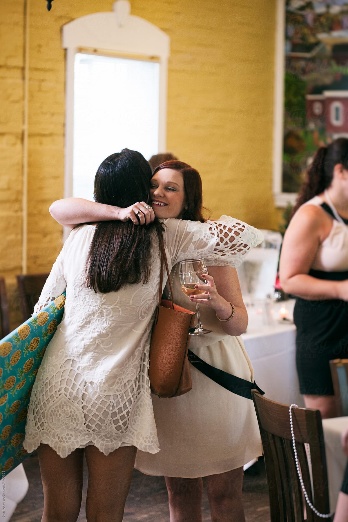 Shower Friends Embrace At Bridal Party By Sean Locke