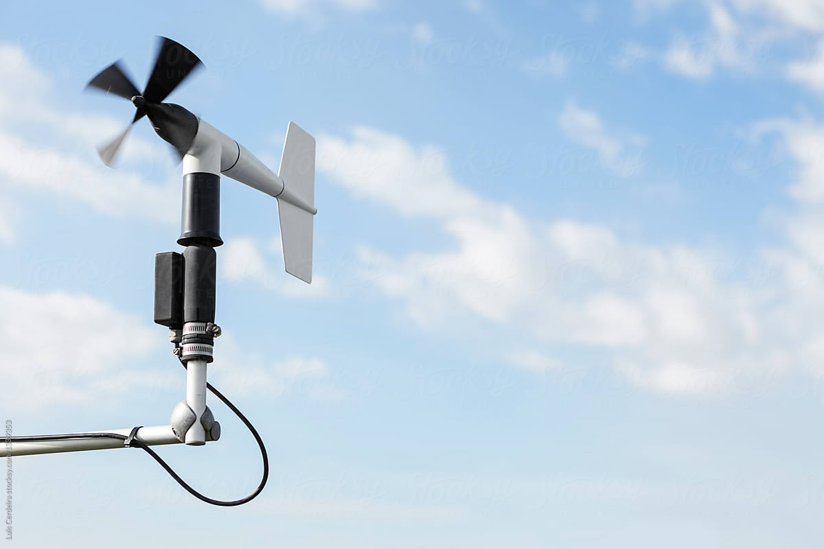 Anemometer on a weather station