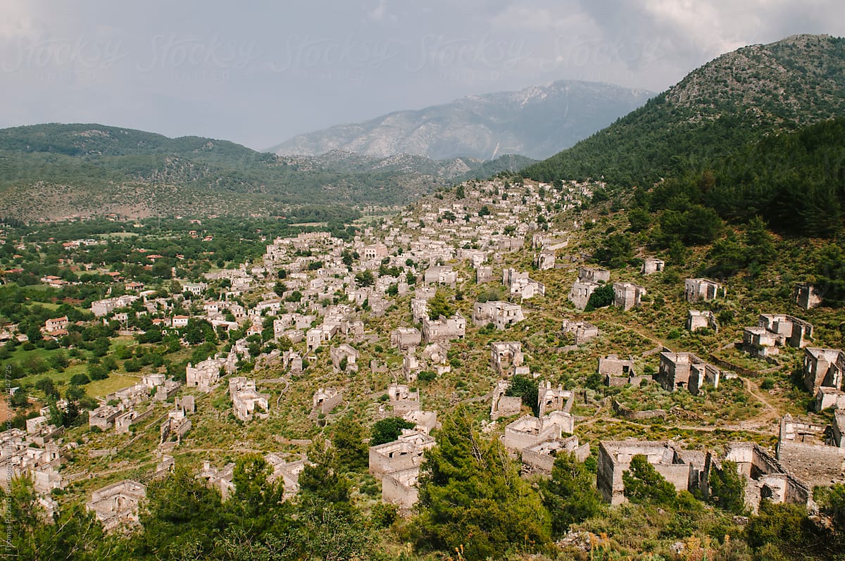 The abandoned town of Kayakoy, Turkey.