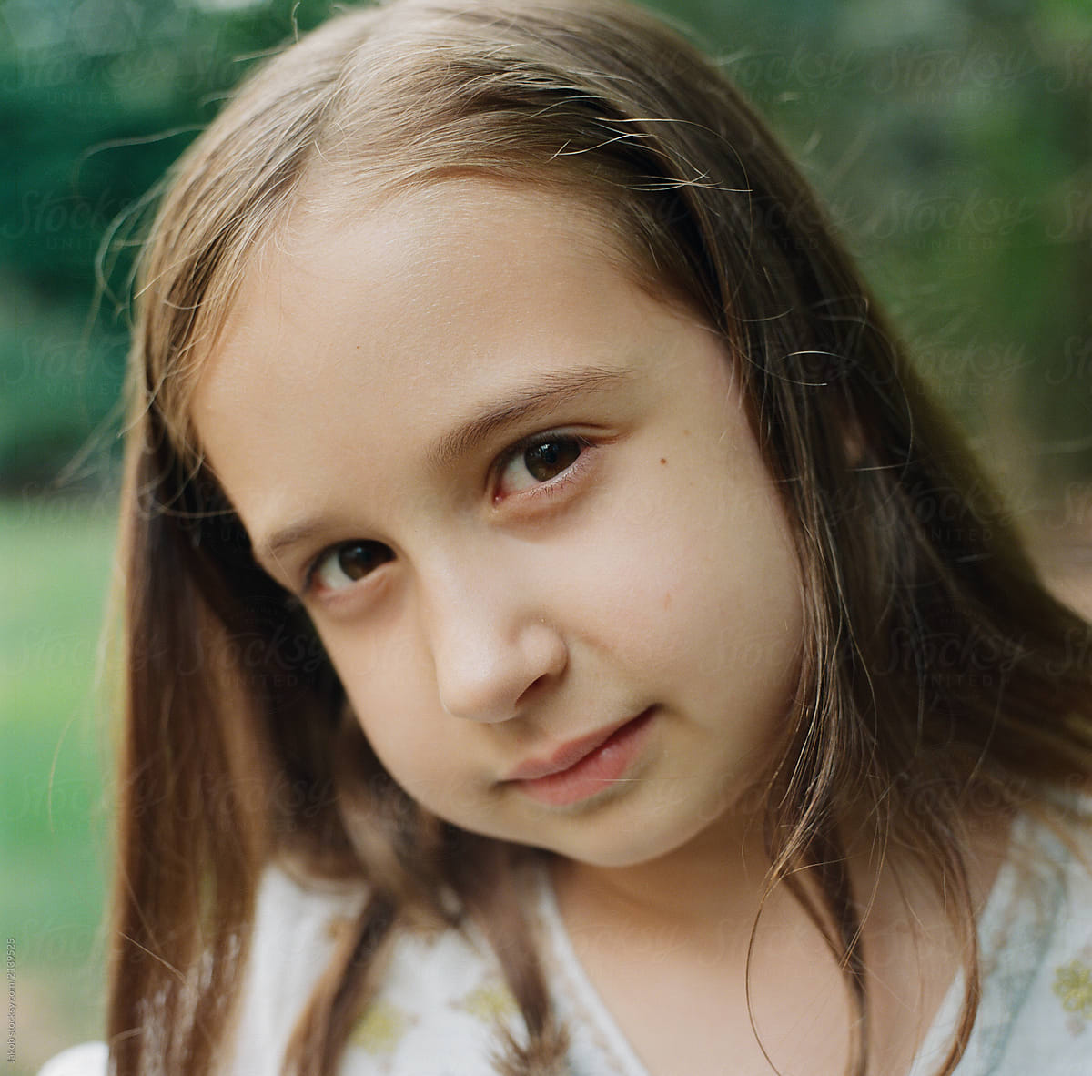 Portrait Of A Beautiful Young Girl by Stocksy Contributor Jakob  Lagerstedt - Stocksy