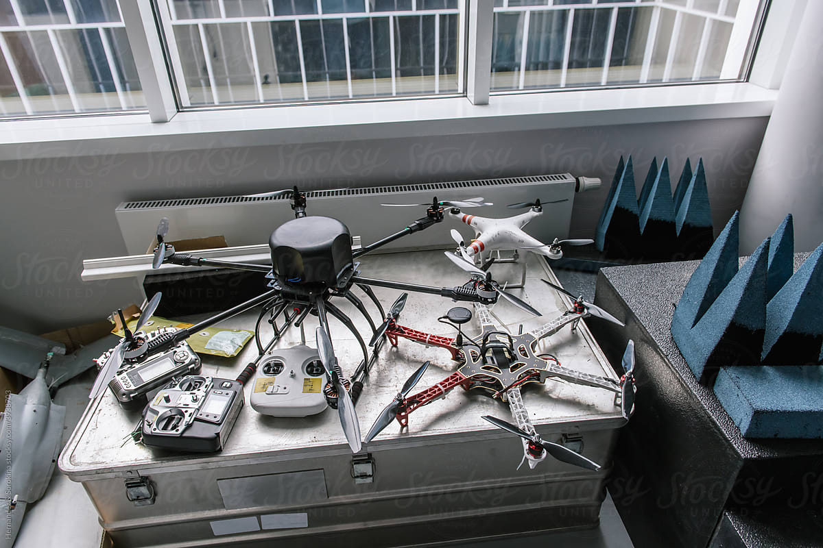 Many Drones And Remote Controllers