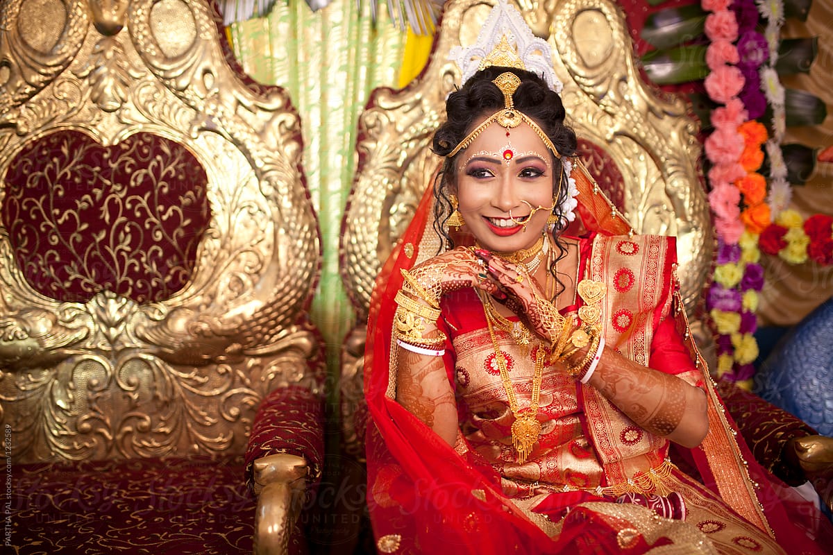 A Newly Married Indian Bride Laughing And Cheerful By Dream Lover 
