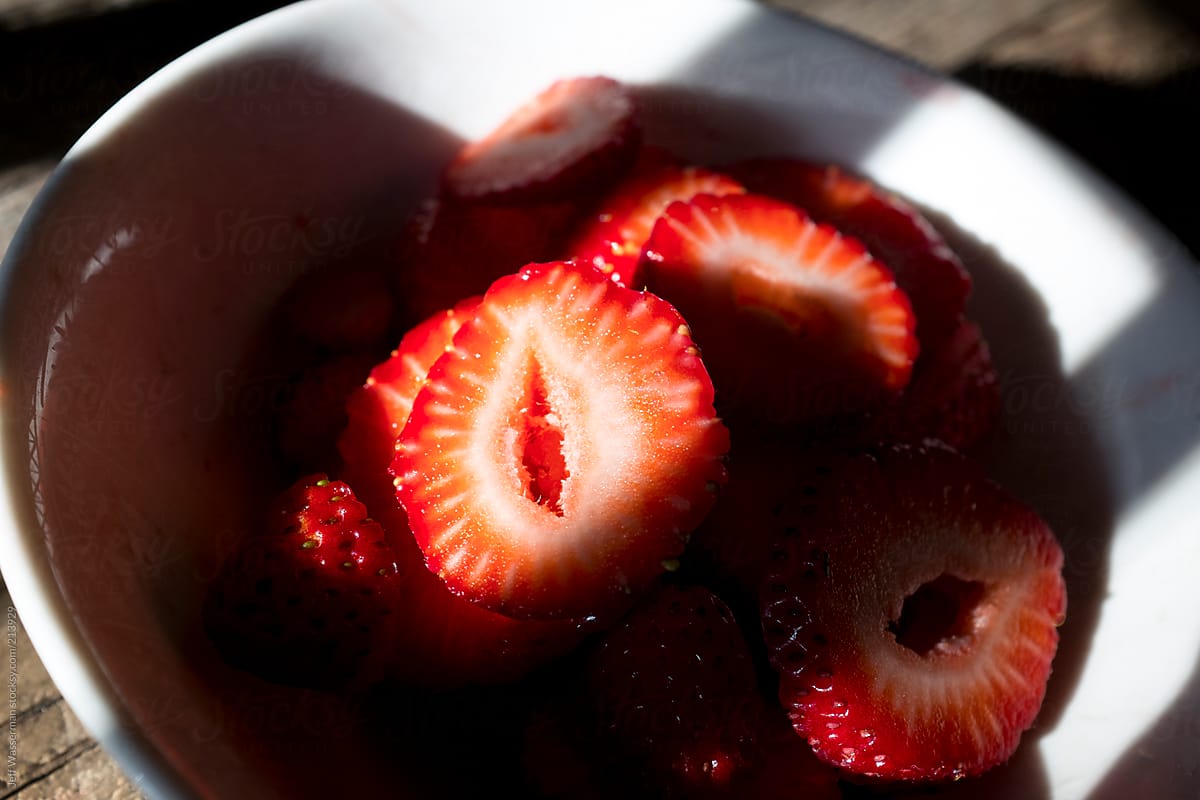 Organic Strawberries in Bowl