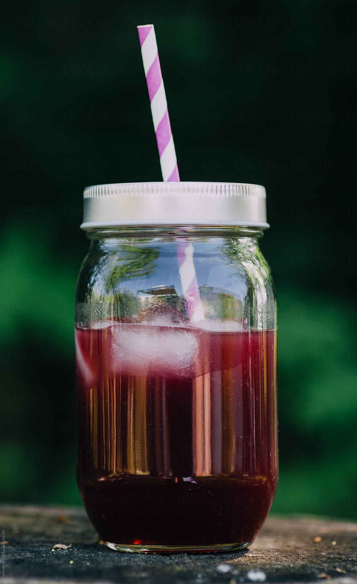 berries juice in a jar